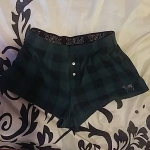 💕💕VS PINK 💕💕 Plaid Sleep Shorts sz SP
